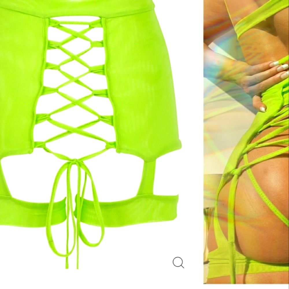 Laina Rauma XXL Lace Up Gartered Miniskirt